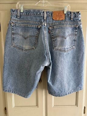 Vtg 90s LEVI'S 560 Made in USA Custom Bermuda Jorts Baggy High Waist Short | W38